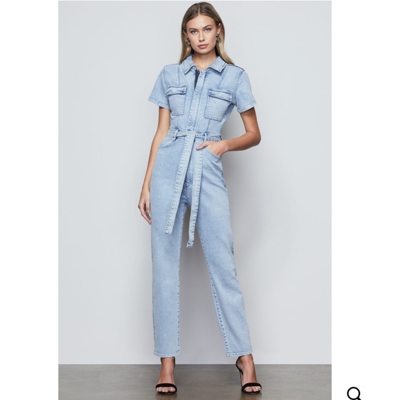 good american denim jumpsuit
